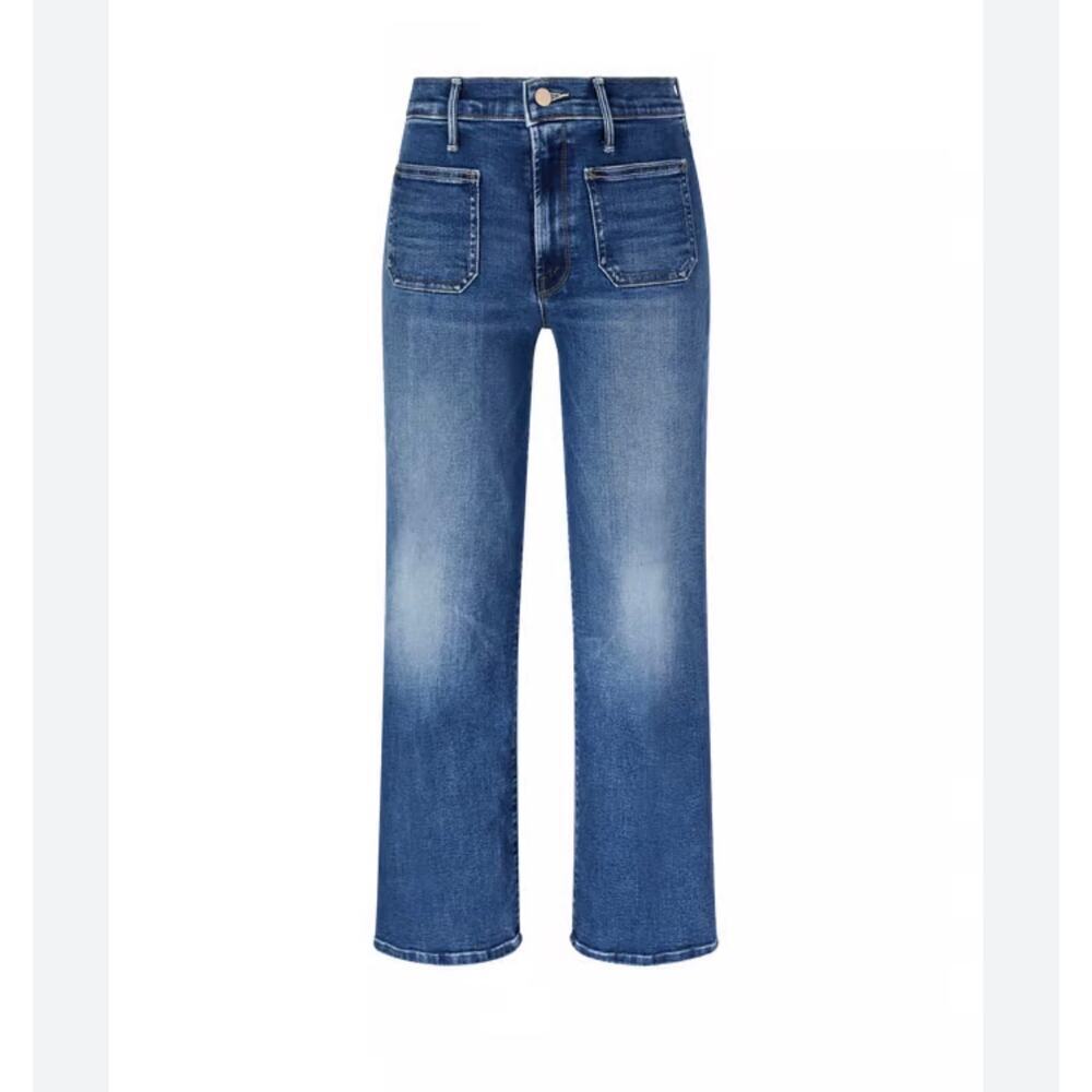 Vigoss Wide Leg Jeans Patch Pocket High Rise Denim Size 22